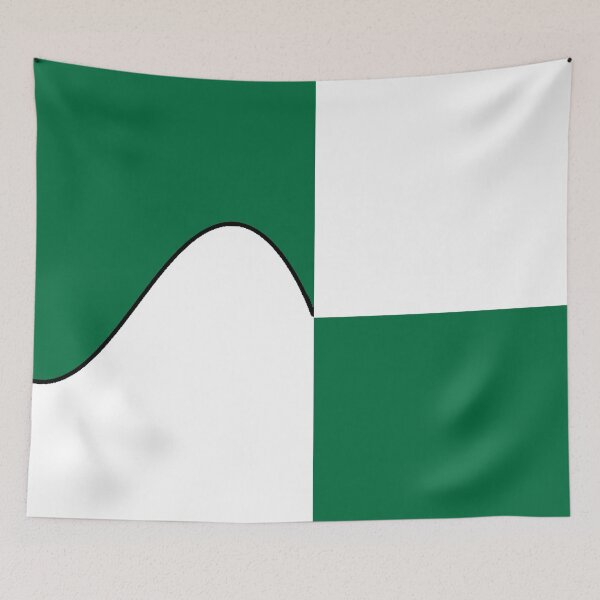 Item preview, PLAIN SOLID CADMIUM GREEN AND WHITE TWO TONE RETRO WAVE PATTERN designed and sold by ozcushions.