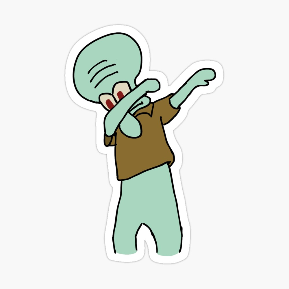 Squidward Dab Throw Pillow By Beeraw Redbubble - spongebob squidward dab transparent roblox pictures spongebob