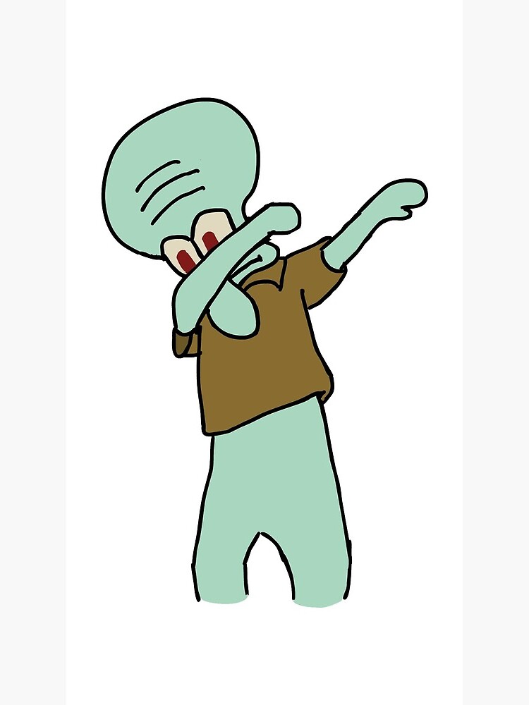 Squidward Dab Postcard By Beeraw Redbubble - squidward dab roblox squidward dab meme on me me