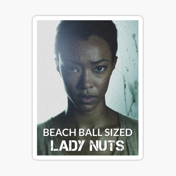 "Beach Ball Sized Lady Nuts" Sticker for Sale by BrodieClothes Redbubble