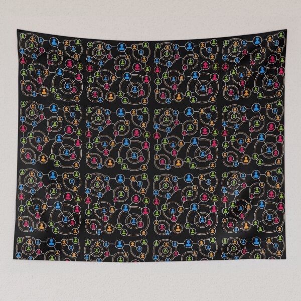 Item preview, colorful people network circles designed and sold by orvalrochefort.