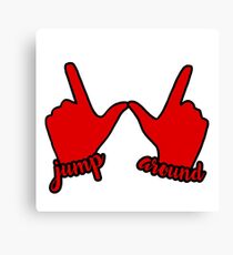 UW Jump Around Hands Canvas Print