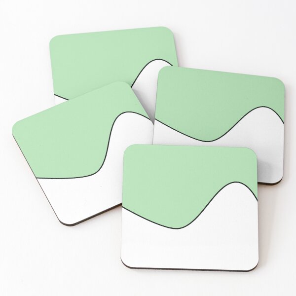 Item preview, PLAIN SOLID  LIGHT CELADON   GREEN AND WHITE TWO TONE RETRO WAVE PATTERN designed and sold by ozcushions.