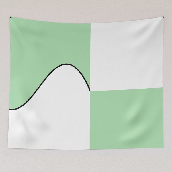 Item preview, PLAIN SOLID  LIGHT CELADON   GREEN AND WHITE TWO TONE RETRO WAVE PATTERN designed and sold by ozcushions.