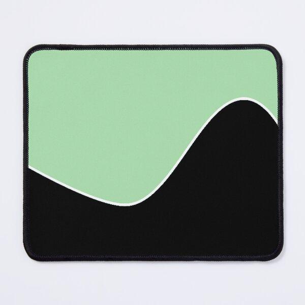 Item preview, PLAIN SOLID LIGHT CELADON  GREEN AND BLACK TWO TONE RETRO WAVE PATTERN designed and sold by ozcushions.