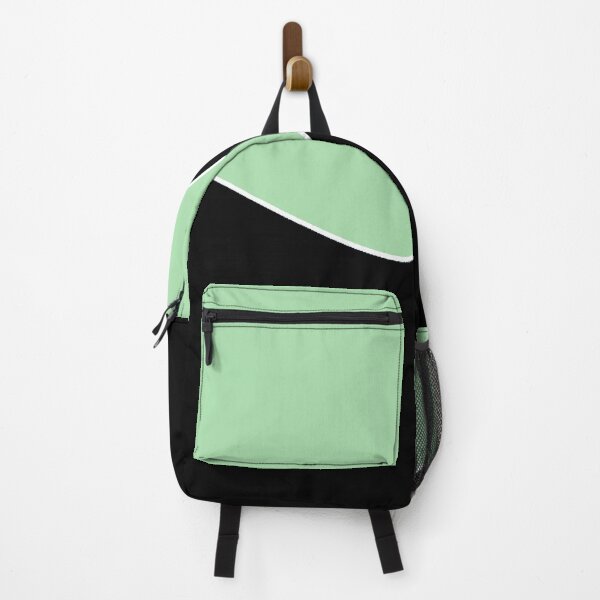 Item preview, PLAIN SOLID LIGHT CELADON  GREEN AND BLACK TWO TONE RETRO WAVE PATTERN designed and sold by ozcushions.