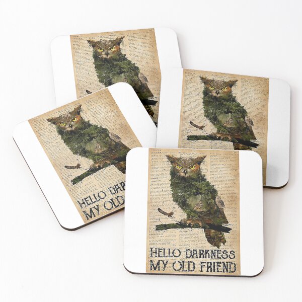 Item preview, Owl Hello my darkness my old friend designed and sold by CozyTactic59.