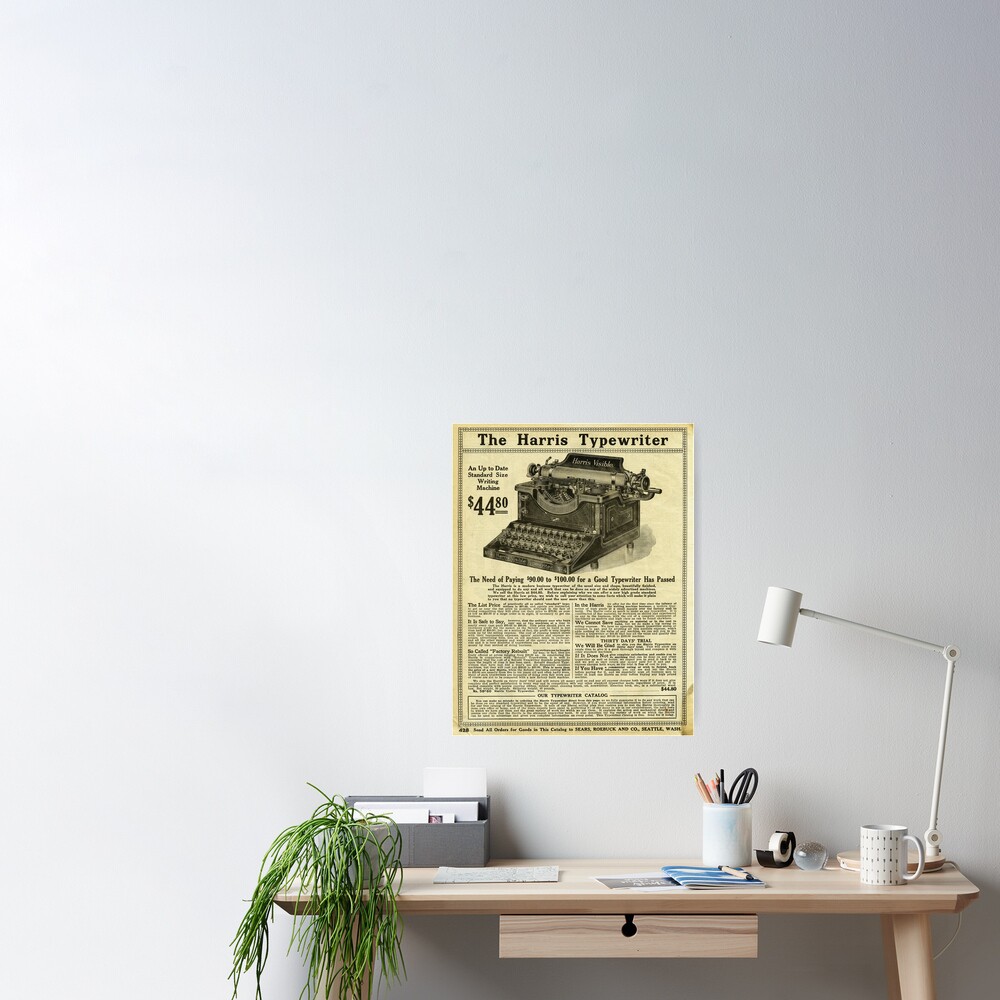 Harris Schreibmaschine Anzeige 1916 Poster Von Djidiouf Pd