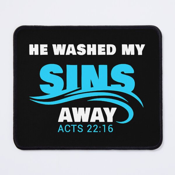 Item preview, He Washed My Sins Away Christian Faith Baptism Bible Verse designed and sold by Breeze409.