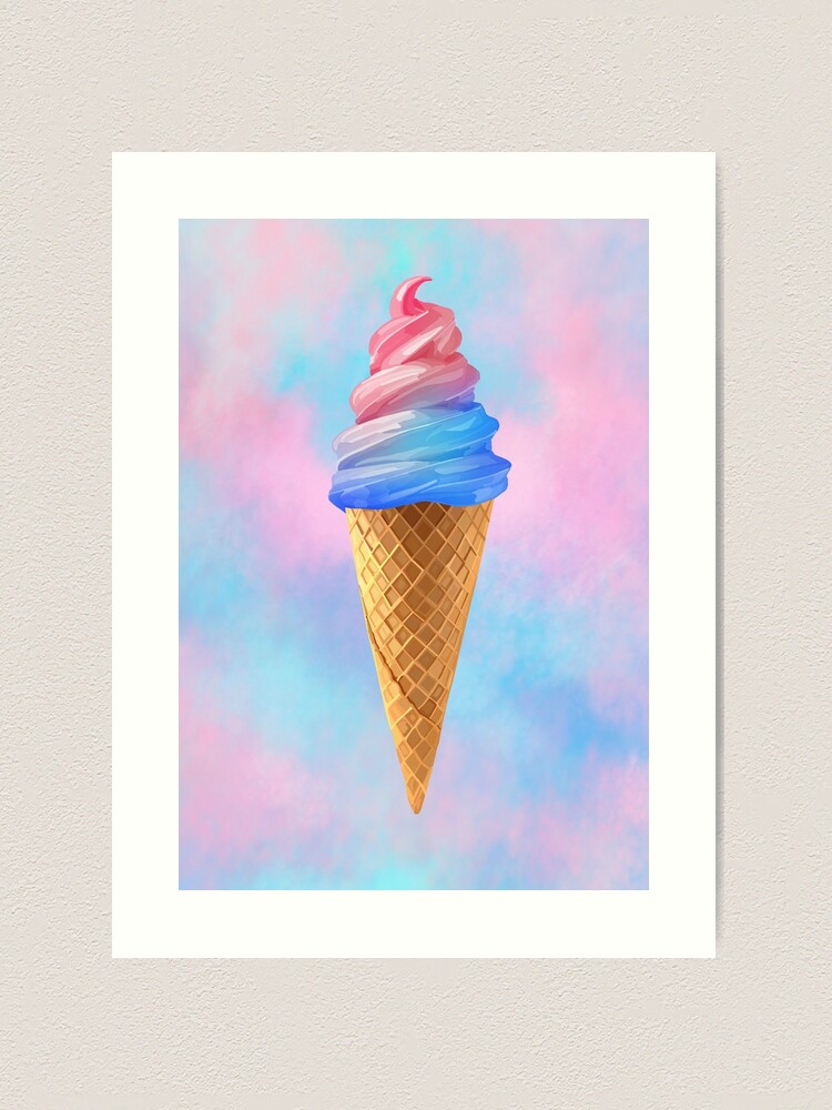 Carnival Cotton Candy Ice Cream Dream Art Print for Sale by