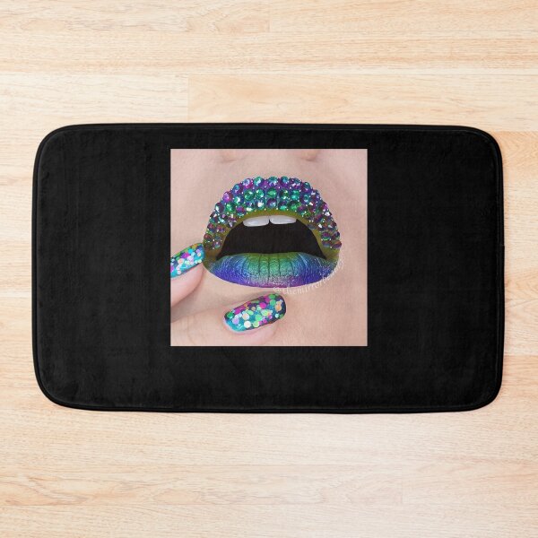 Item preview, Rhinestones mermaid lip art and nail art  designed and sold by hatebassam.