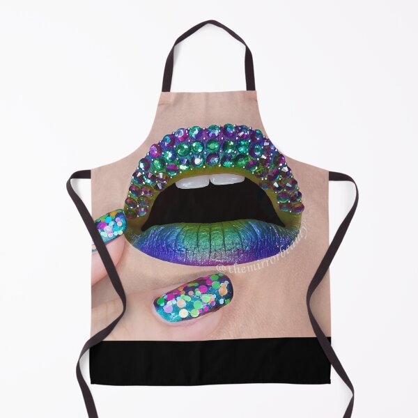 Item preview, Rhinestones mermaid lip art and nail art designed and sold by hatebassam.