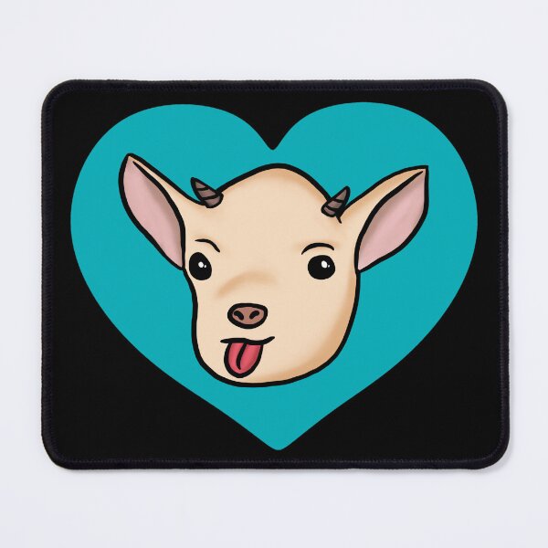 Item preview, Funny Goat Blue Heart designed and sold by Mochi-Merch.