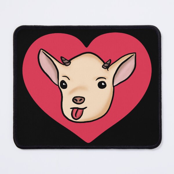 Item preview, Funny Goat Red Heart designed and sold by Mochi-Merch.