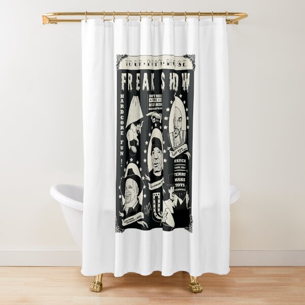 2 Fishing Poles in the standing in the sand Shower Curtain by Terry Thomas  - Fine Art America