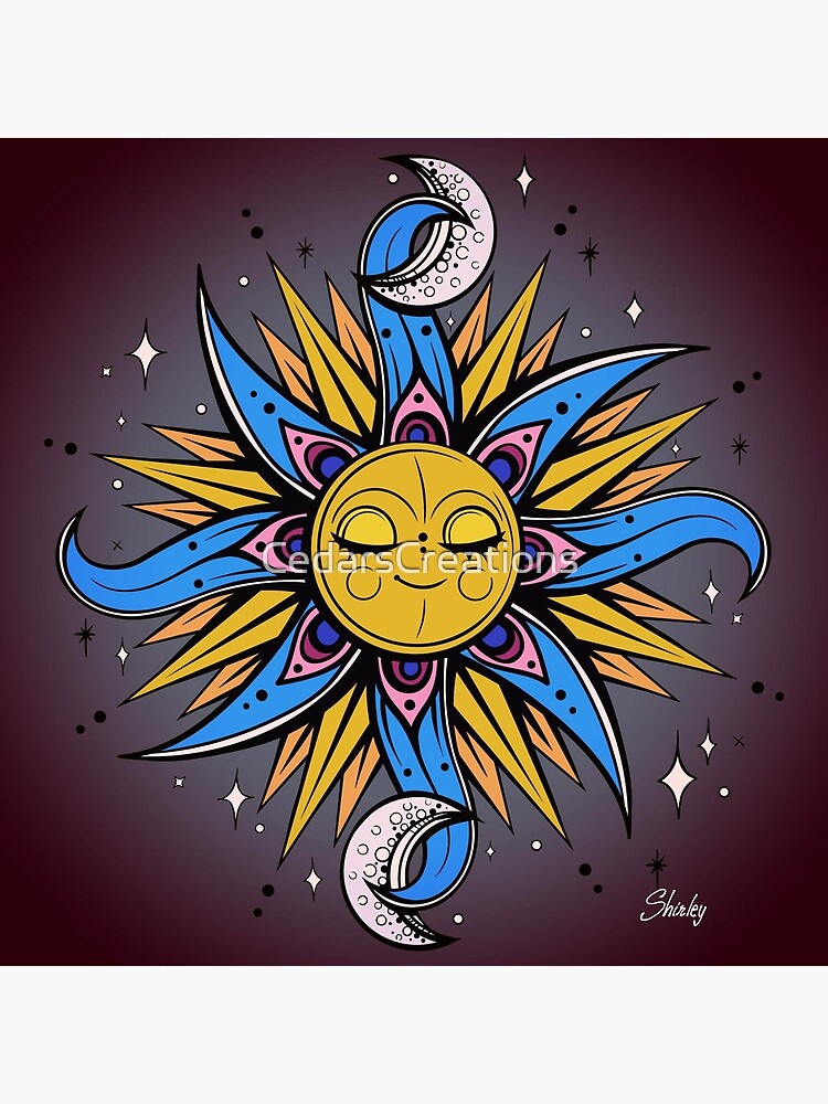 “Whimsical Celtic Sun and Moon Art” Poster for Sale by CedarsCreations