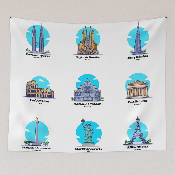 Item preview, Dream Places to Travel to around the World designed and sold by Happybearbear.
