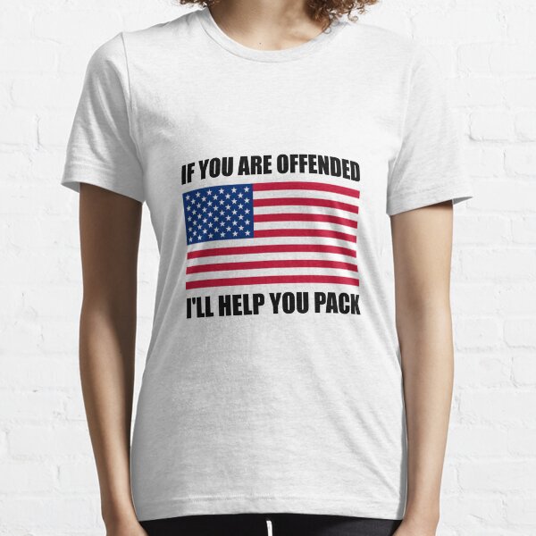 Beleidigtes USA Flag Help Pack Essential T-Shirt