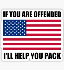 Offended USA Flag Help Pack Sticker