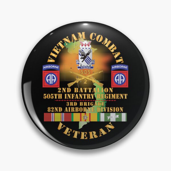 Item preview, Army Vietnam Combat Vet 2nd Bn 505th Infantry Regiment 3rd Bde 82nd Airborne Div w DUI BR w VN SVC X 300 designed and sold by Military Insignia Products.