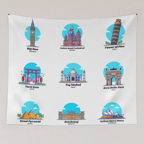 Item preview, Dream Places to Travel around the World designed and sold by Happybearbear.