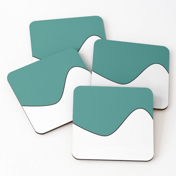 Item preview,   PLAIN SOLID Celadon GREEN AND WHITE TWO TONE RETRO WAVE PATTERN designed and sold by ozcushions.