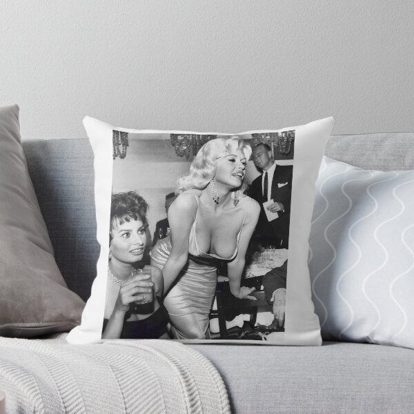 Item preview, Natural Passionate Joy Acting Sexy Beauty Actress Jayne Mansfield Hanging Out With Sophia Loren designed and sold by DebbieConquer.