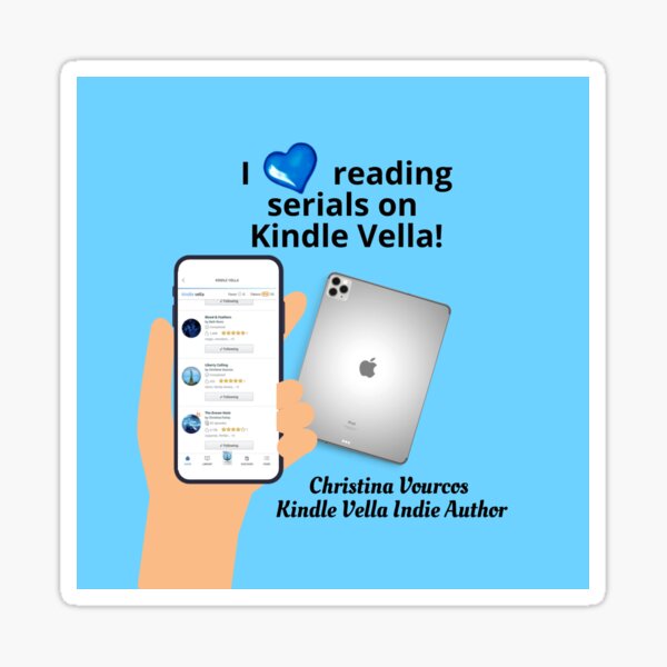 Item preview, I love reading on Kindle Vella! designed and sold by christyvourcos.