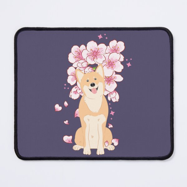 Item preview, Red Korean Jindo Dog Cherry blossom designed and sold by Lulupainting.