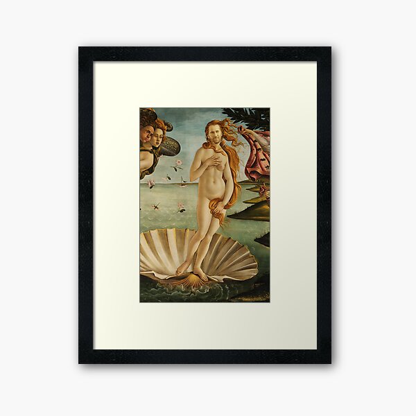 Aperçu de l'œuvre La Naissance de Nic Cage (d'après Botticelli), Peinture Vénus Nic Cage créée et vendue par Vincent Carrozza.