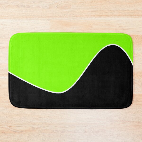 Item preview, PLAIN SOLID CHARTREUSE GREEN AND BLACK TWO TONE RETRO WAVE PATTERN designed and sold by ozcushions.