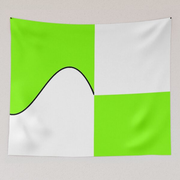 Item preview,   PLAIN SOLID CHARTREUSE GREEN AND WHITE TWO TONE RETRO WAVE PATTERN designed and sold by ozcushions.