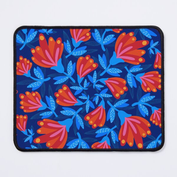 Item preview, flowers on blue designed and sold by reisketcher.