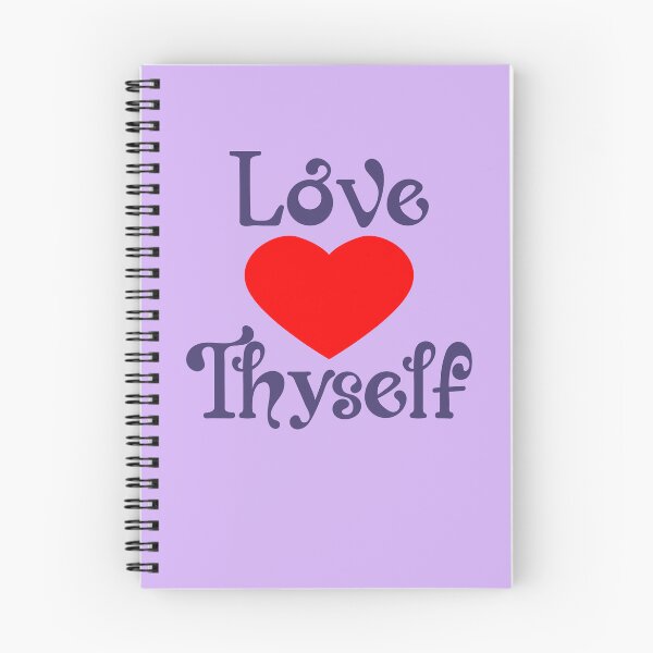 Item preview, Love Thyself Positive Heart Affirmation Phrase designed and sold by MindfulMeta.