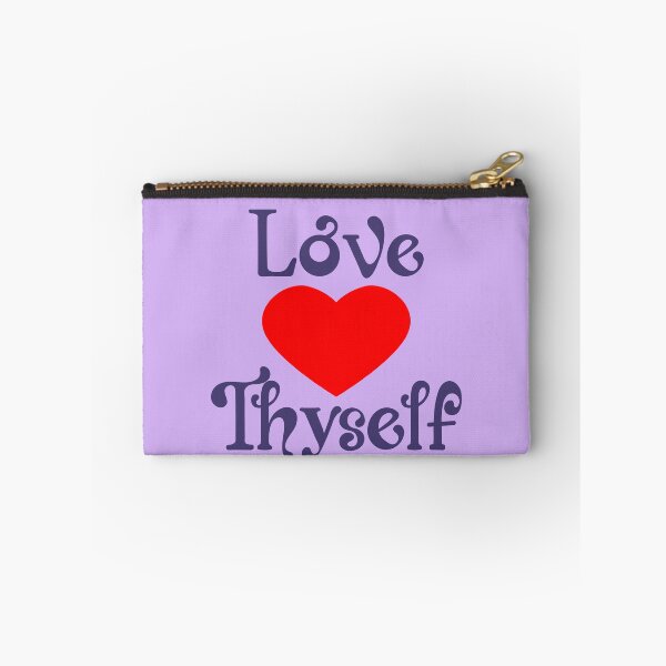 Item preview, Love Thyself Positive Heart Affirmation Phrase designed and sold by MindfulMeta.