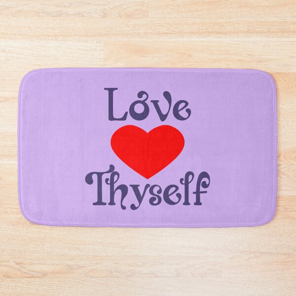 Item preview, Love Thyself Positive Heart Affirmation Phrase designed and sold by MindfulMeta.