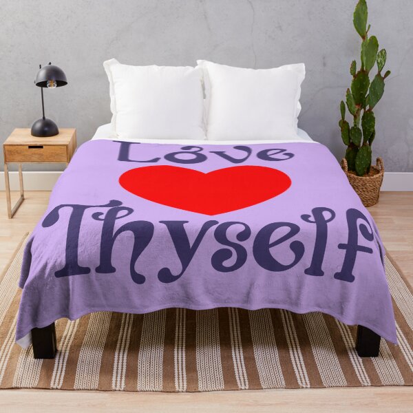 Item preview, Love Thyself Positive Heart Affirmation Phrase designed and sold by MindfulMeta.