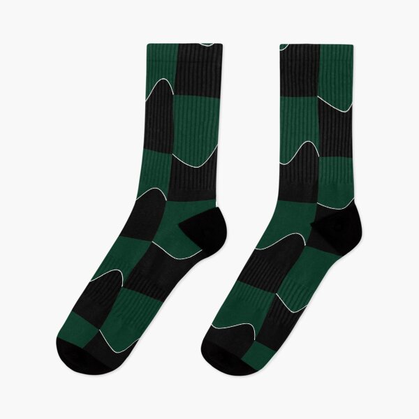 Item preview, PLAIN SOLID DARK GREEN AND BLACK TWO TONE RETRO WAVE PATTERN designed and sold by ozcushions.
