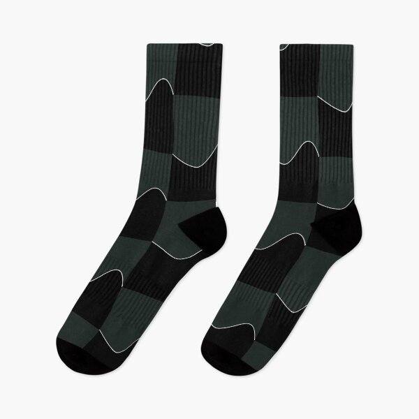 Item preview,  PLAIN SOLID   DARK JUNGLE GREEN AND BLACK TWO TONE RETRO WAVE PATTERN designed and sold by ozcushions.