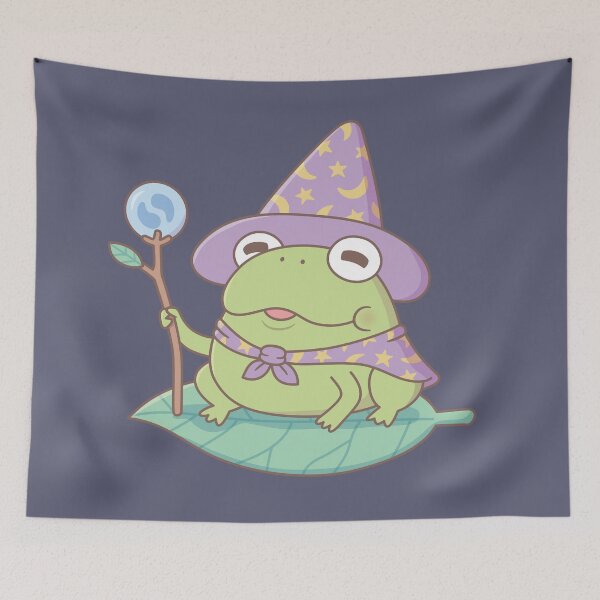 Item preview, Cute Frog Wizard Magician With Magic Staff designed and sold by rustydoodle.
