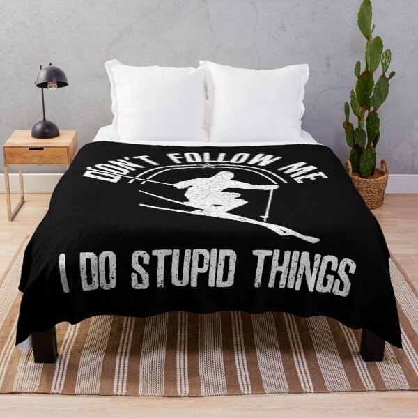 Item preview, Don't Follow Me I Do Stupid Things Funny Skiing Skier  designed and sold by levintere.