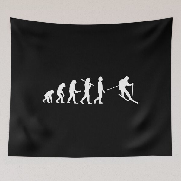 Item preview, Skiing Evolution - Funny Skier designed and sold by levintere.
