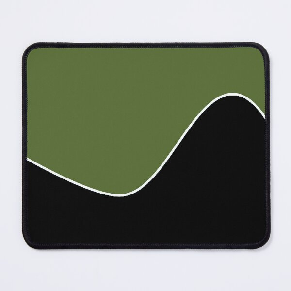 Item preview, PLAIN SOLID DARK OLIVE GREEN AND BLACK TWO TONE RETRO WAVE PATTERN designed and sold by ozcushions.