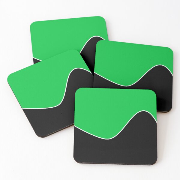 Item preview,  PLAIN SOLID DARK PASTEL GREEN AND BLACK TWO TONE RETRO WAVE PATTERN designed and sold by ozcushions.