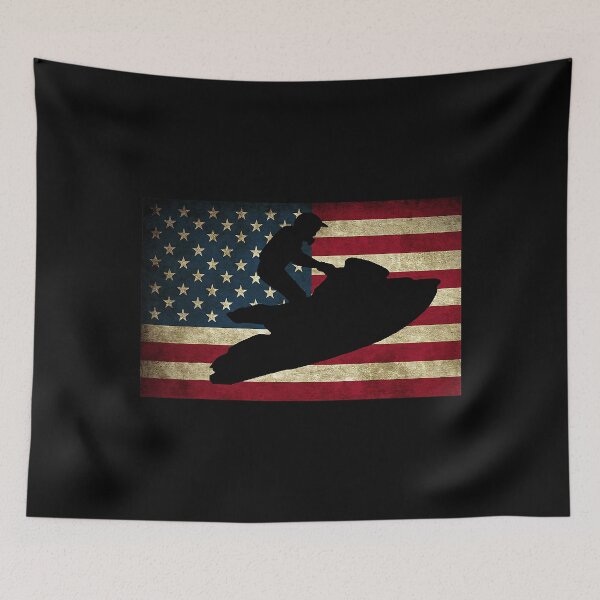 Item preview, Jet Ski - Jet Skiing USA Flag designed and sold by levintere.