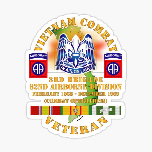Vietnam 82nd Airborne Div Combat Veteran 5.5" Window Sticker Decal 