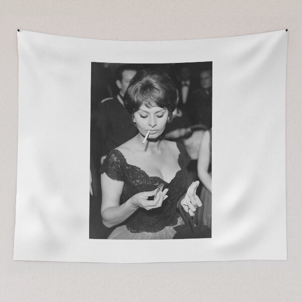 Item preview, Natural Passionate Joy Acting Sexy Beauty Sophia Loren Smoking Gift Movie Fans designed and sold by DebbieConquer.