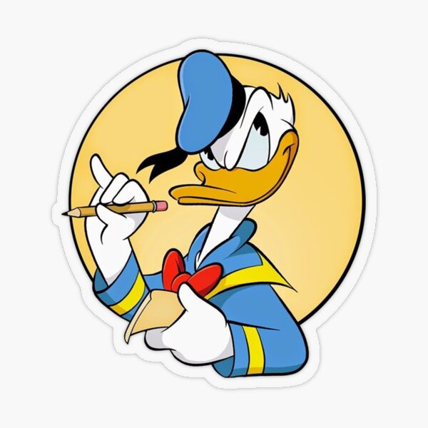 Adesivo do Pato Donald Fumando 0374