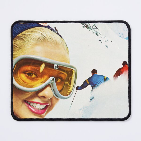 Item preview, Skiers Fly SWISSAIR 1958 Winter Sports Switzerland Retro Travel Poster designed and sold by retroposters.
