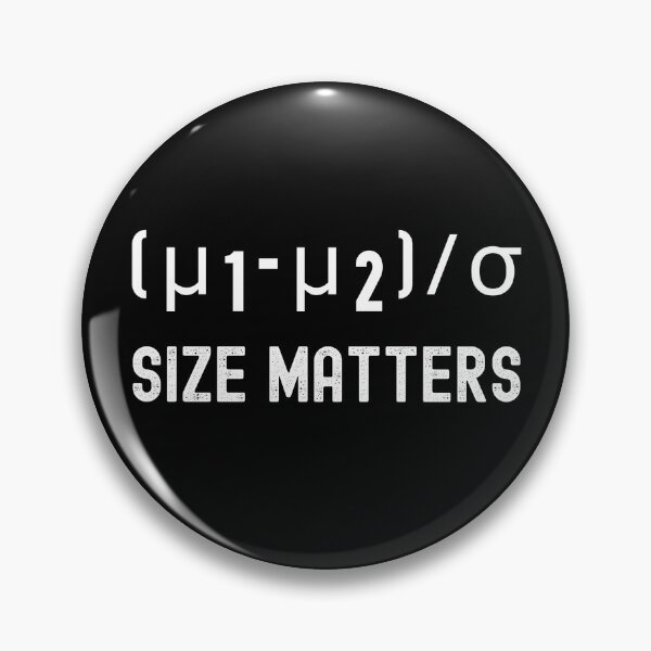 Item preview, Size Matters - Cohen's D Effect Size, Math Teacher, Math Professor, Math Nerd, Mathematics, Statistics, Laboratories designed and sold by jadedscientist.